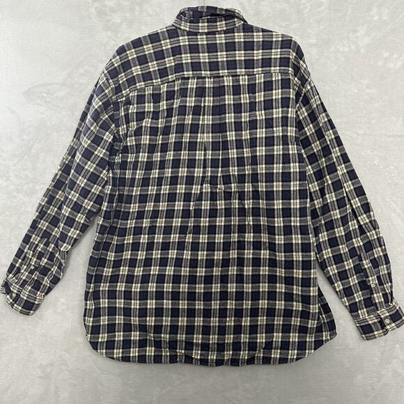 J.Crew Plaid Flannel Shirt Mens Large Thick Cabin Winter Work Rugged Preppy - Picture 2 of 8